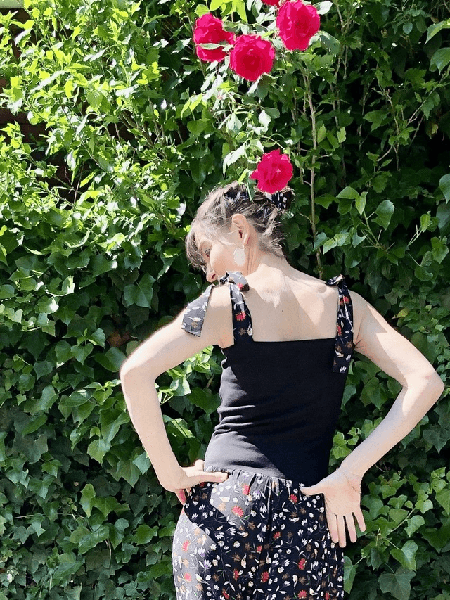 Combi BoQ le froc noir fleurs oiseaux