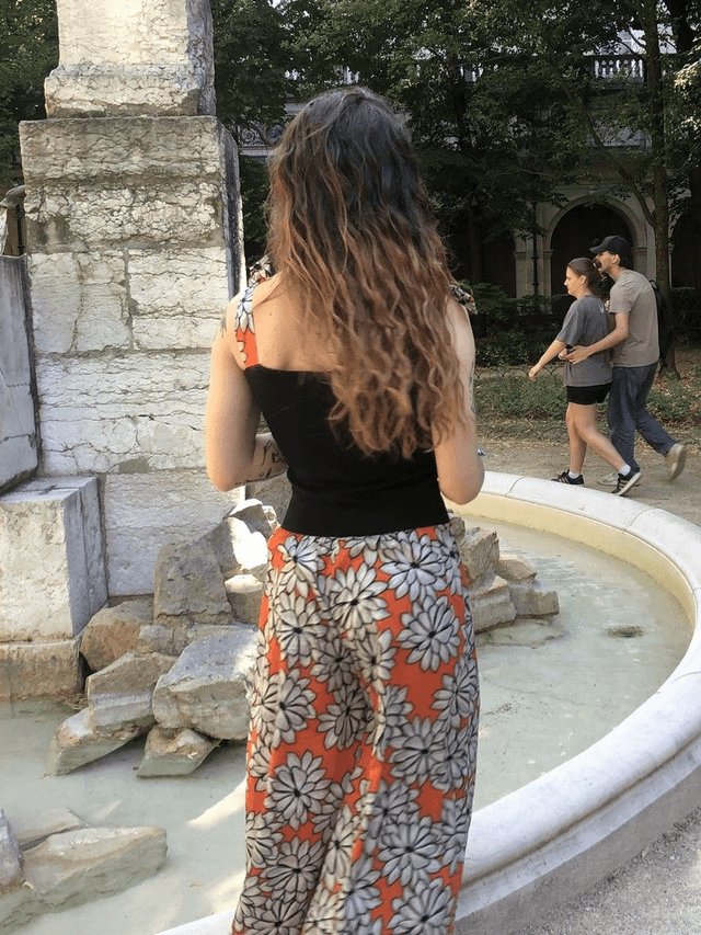 Combi BoQ le froc orange grosses fleurs