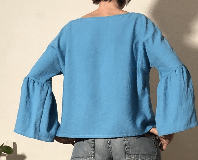 Top  Folk viscose uni ciel