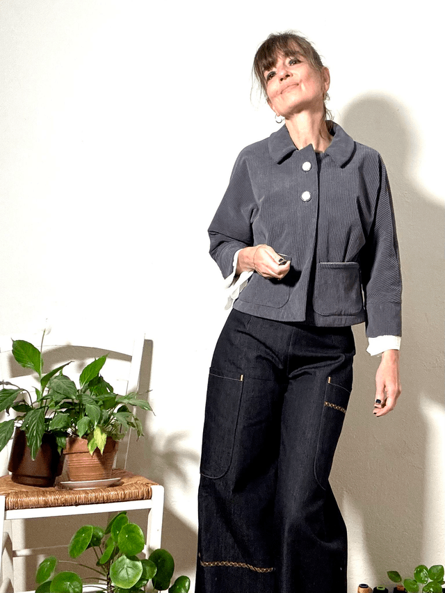 Veste grise velours TS