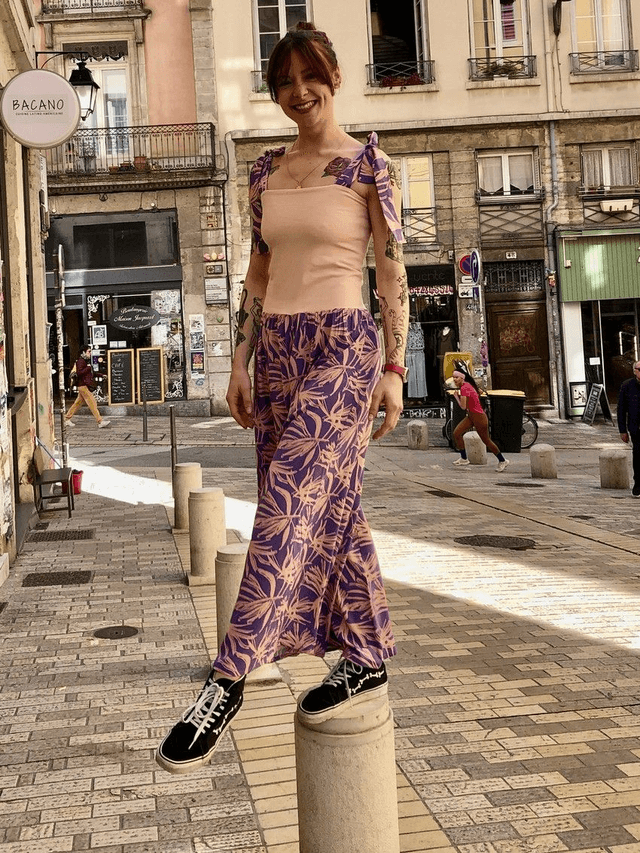 Combi BoQ le froc mauve et chair