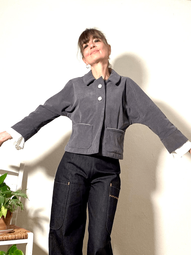 Veste grise velours TS