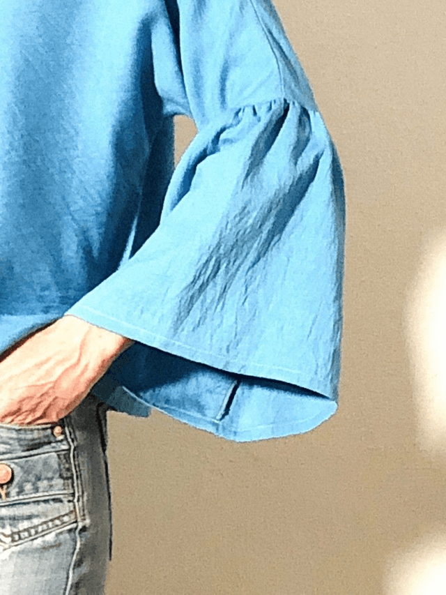 Top  Folk viscose uni ciel