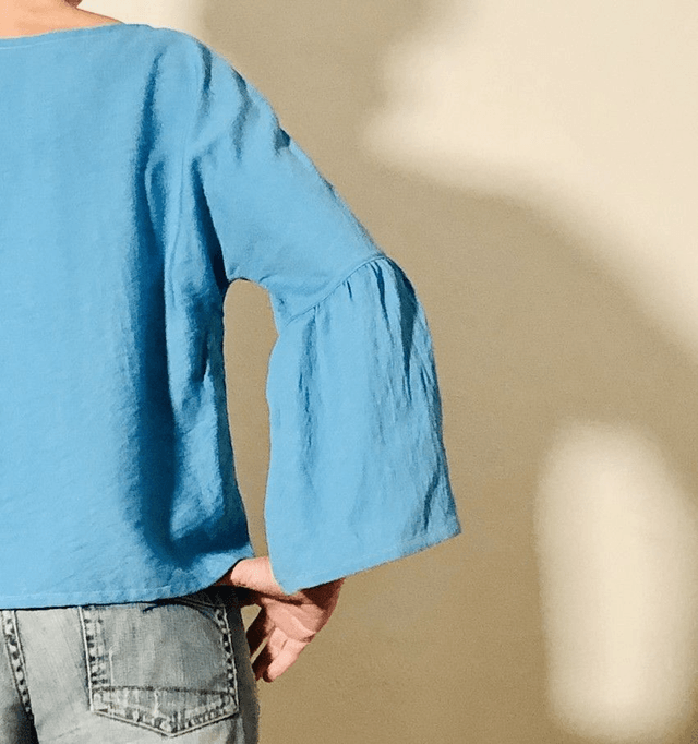 Top  Folk viscose uni ciel