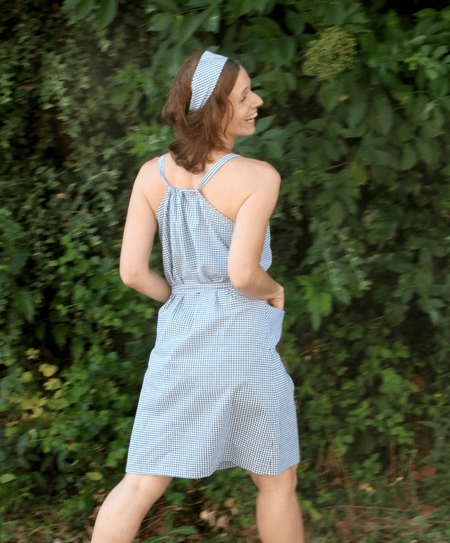 Robe Mikro vichy bleu blanc
