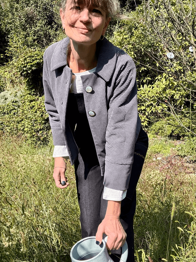 Veste grise velours TS