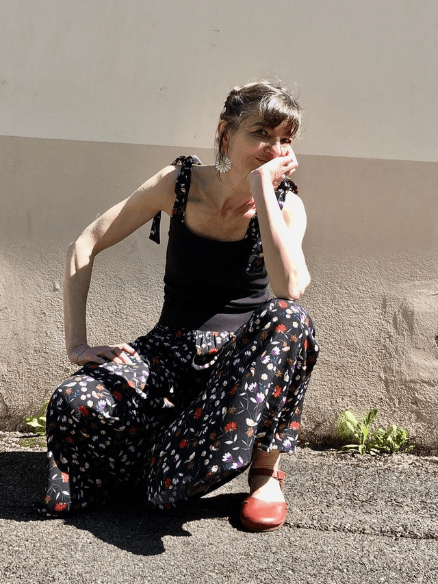 Combi BoQ le froc noir fleurs oiseaux